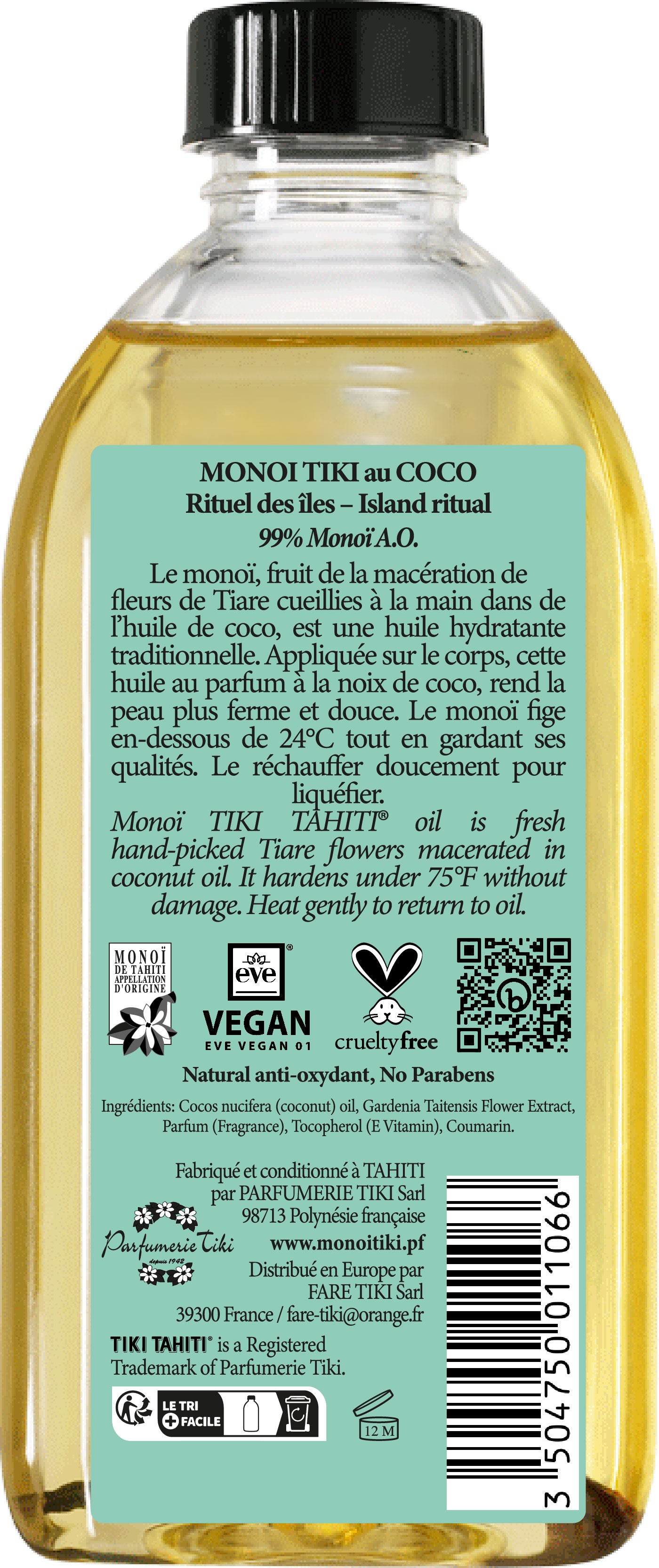 Monoi Tiki Tahiti Oil Coconut